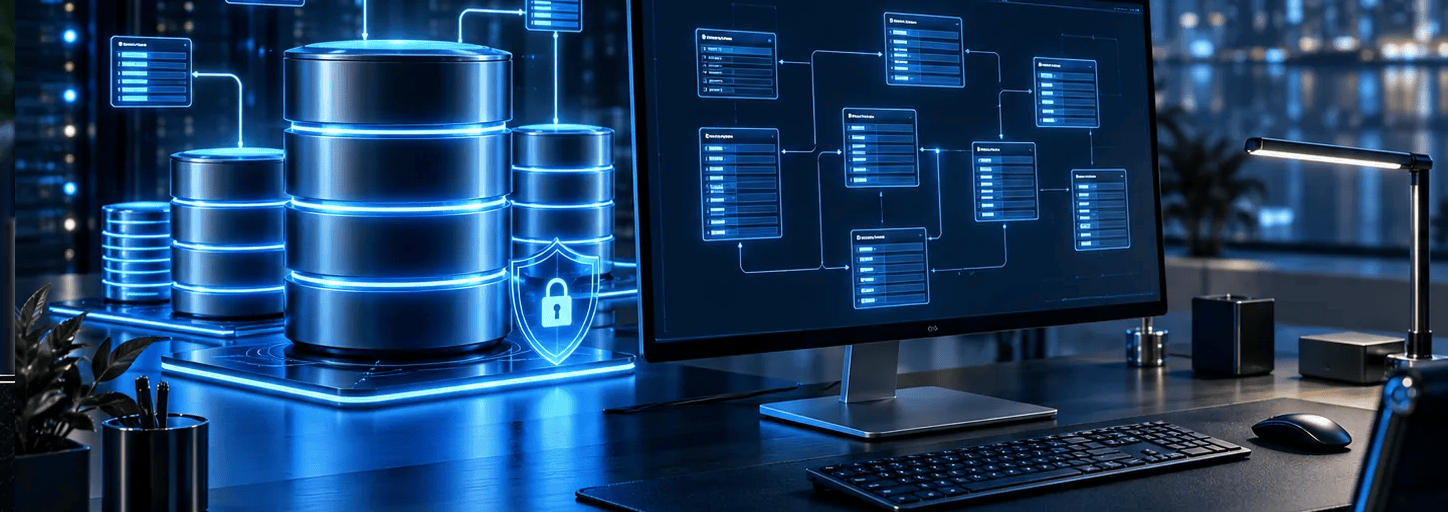 Secure connected databases beside a development workstation